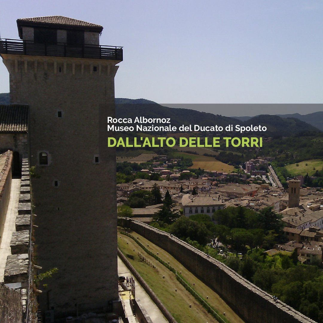 🌞DALL' ALTO DELLE TORRI
Visite guidate tematiche settimanali a data fissa
Il giovedì e il venerdì alle 11 e 12 e il sabato e la domenica alle 11, 12,16 e 17...non perdete l'occasione di visitare i percorsi difensivi della <a href="/RoccaAlbornoz/">Museo Nazionale del Ducato di Spoleto</a>
Le visite sono su prenotazione 0743/224952