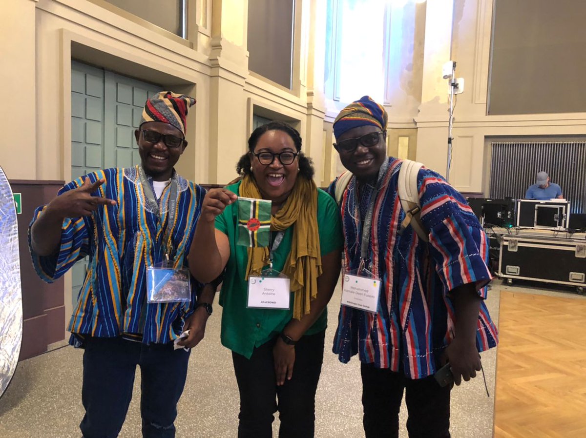 darajaati's tweet photo. Dagbaŋ and @dagbaniwiki fully represented at this year Wikimedia Summit in Berlin. Big up to our ED @Sadike25 and our IT enthusiast @naporooshitobu. https://t.co/CvIJC1yGV2