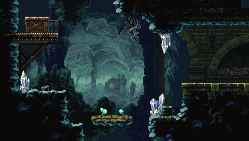Underground Caverns
#pixelart gameart