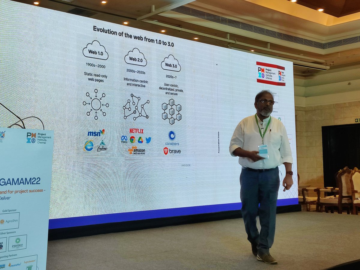 Benedict Gnanaiah talking about evolution of the web 1.0 to 2.0 L
Web 3.0 - To surf or drive?
#Sangamam22 <a href="/KarthikPMO/">Karthik Ramamurthy</a> #PMICHENNAI <a href="/BenedictGnaniah/">Ask The Turtle</a>
