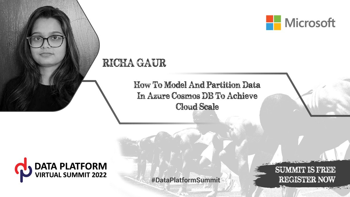 DataAISummit's tweet photo. How to model and partition data in Azure Cosmos DB to achieve cloud scale By Richa Gaur
Block your seat for FREE.
https://t.co/22aPz1kyd9
Check out the sessions: https://t.co/Akuvxb01uL
Thanks for RT
#AzureCosmosDB #Modelling #DataPartitioning #DataPlatformSummit https://t.co/x6XW1JoTkO