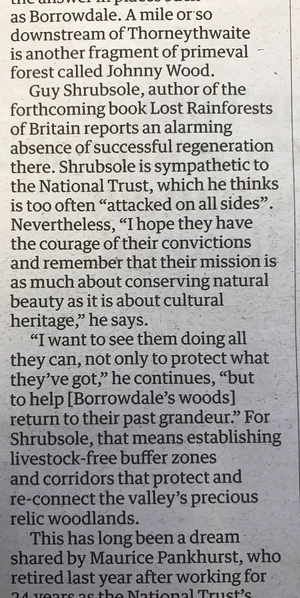 Borrowdale is the wet heart of the Lake District, with some spectacular fragments of temperate rainforest - but they’re declining due to overgrazing by sheep Great piece by @mountainogre about restoring nature to the area, with some comments from me theguardian.com/environment/20…