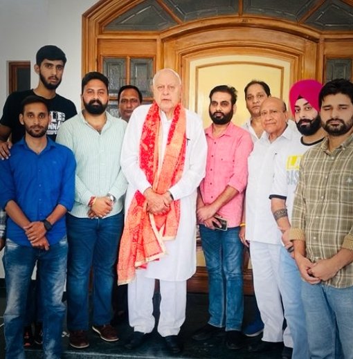 drgaganbhagat's tweet photo. With the most Charismatic, dynamic Political personality of #Indian Politics &amp; @JKNC_  President #MP of #Srinagar Dr. Farooq Abdullah Sb ❤️ &amp; my young colleagues of @jkncsuofficial of #Jammu
Province led by @HarshvardhanNc 

#AbHalHiHalHai https://t.co/NPhXdvFhY8