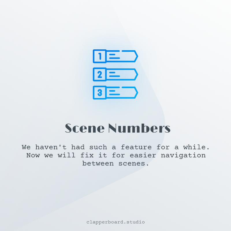 clapperbie's tweet photo. We haven't had such a feature for a while. Now we've fixed it for easier navigation between scenes.
#learnfilmmaking #screenwritingsoftware #screenwriter #screenwriting #screenplay #screenwriterslife #clapperboardstudio