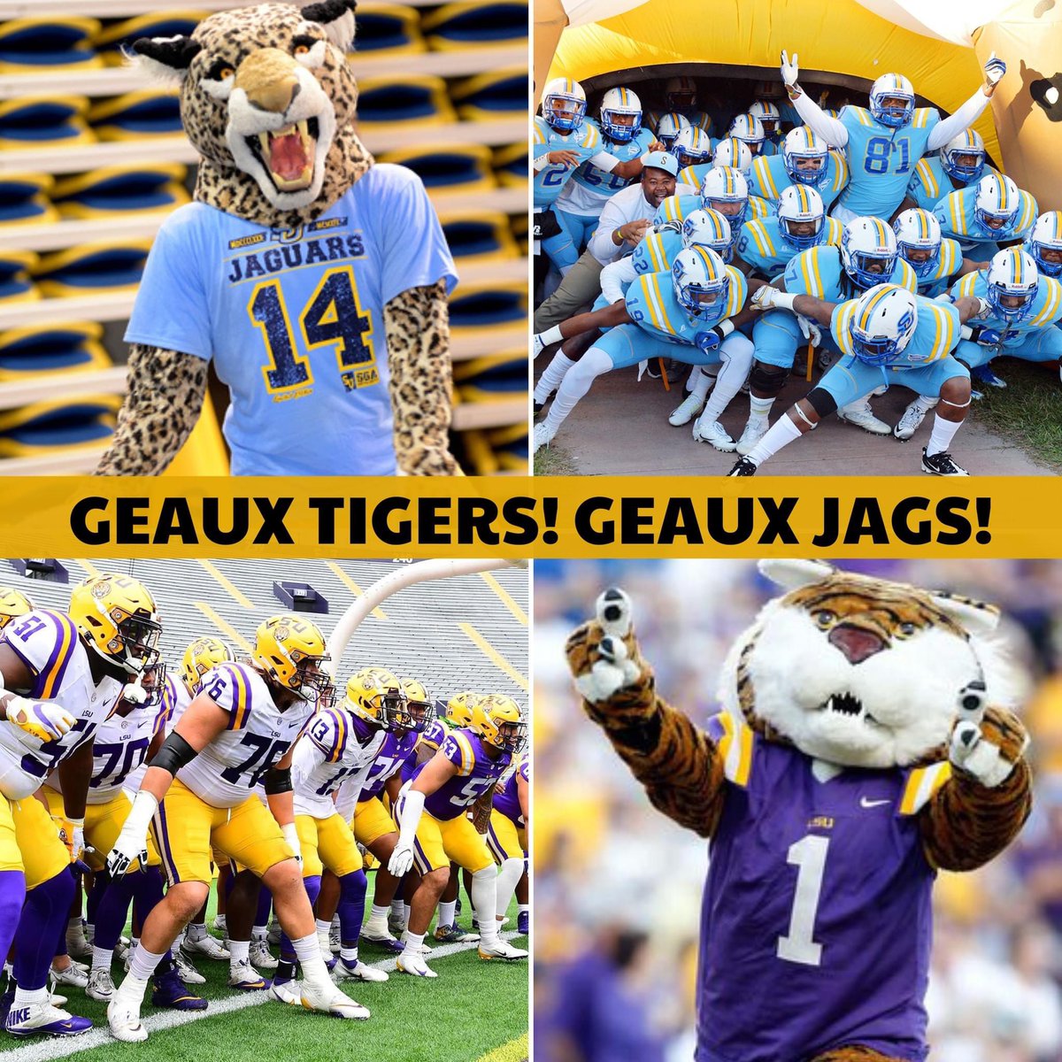 Geaux Tigers!! Geaux Jags!! #foreverbatonrouge #batonrouge #BRFamilyfun
