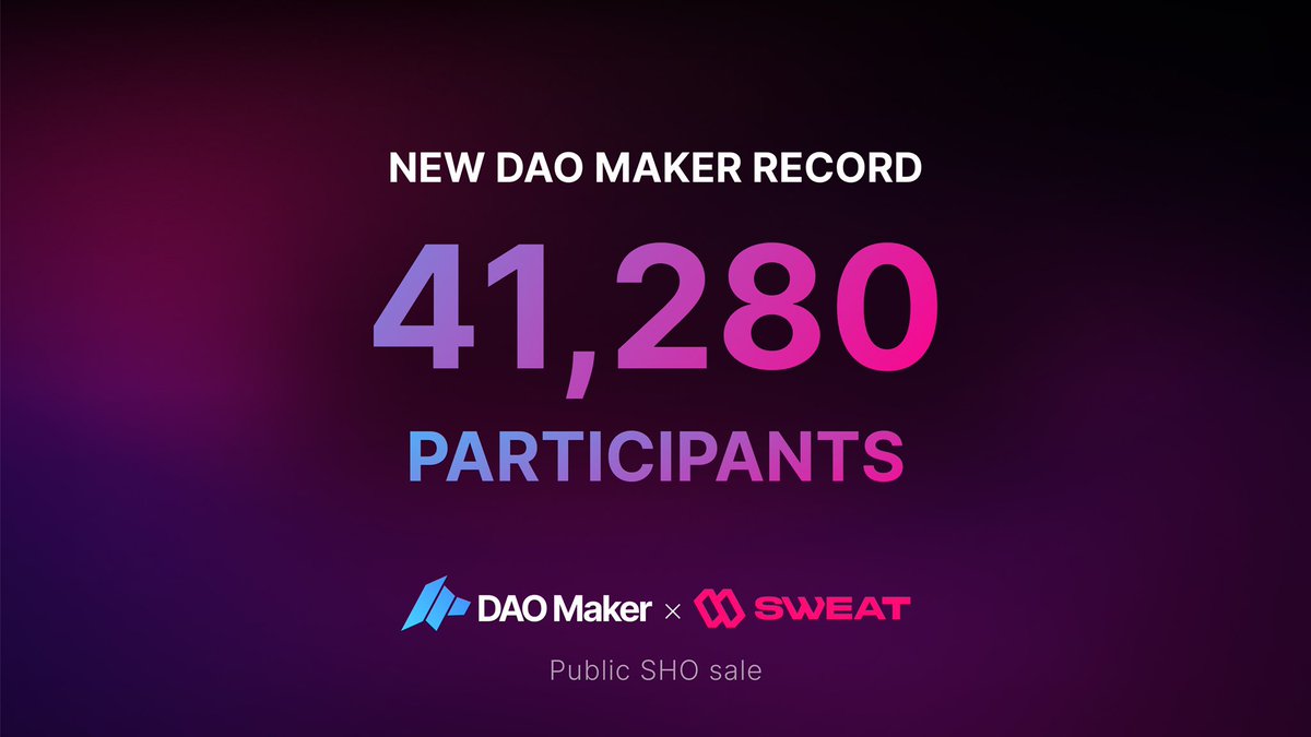 We have set a new record for the number of participants in a public sale on <a href="/TheDaoMaker/">Bullish By DAO</a>! 🔥💧

Thank you to everyone who took part!