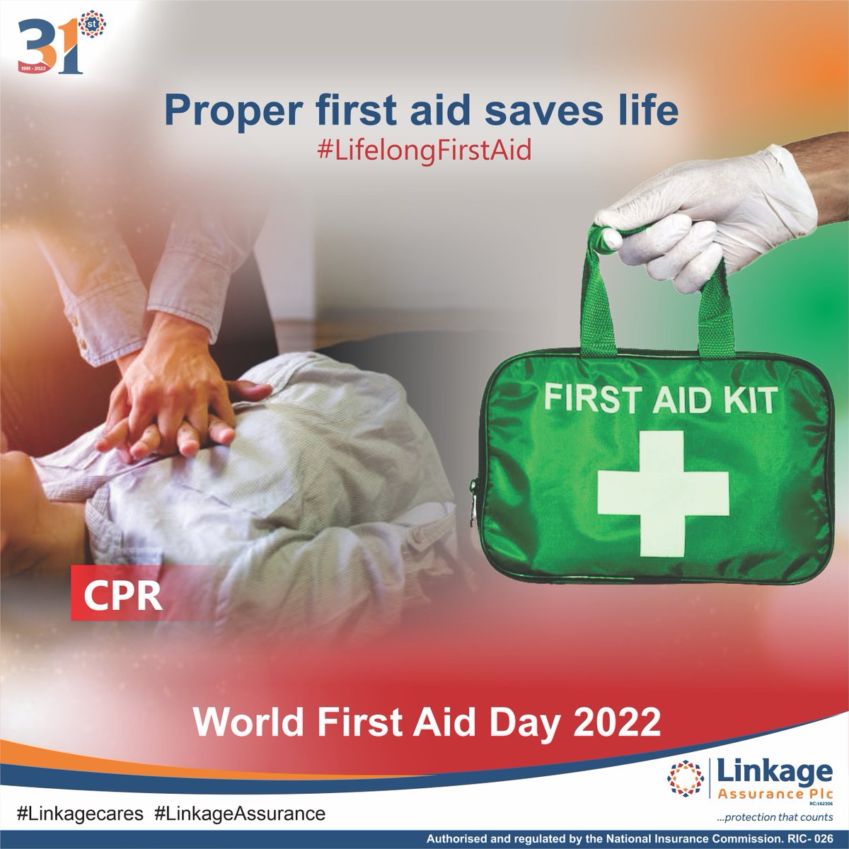 LinkageNg's tweet photo. Two hands can save a life.
On this #WorldFirstAidDay, you can become a Life Saver by learning & creating awareness about the importance of CPR.
#LifeLongFirstAid
Need Insurance? Please visit https://t.co/OVpYUJVBQe
#worldfirstaidday #firstaidday2022 #Linkagecares #FirstAid https://t.co/piTAagUcmq