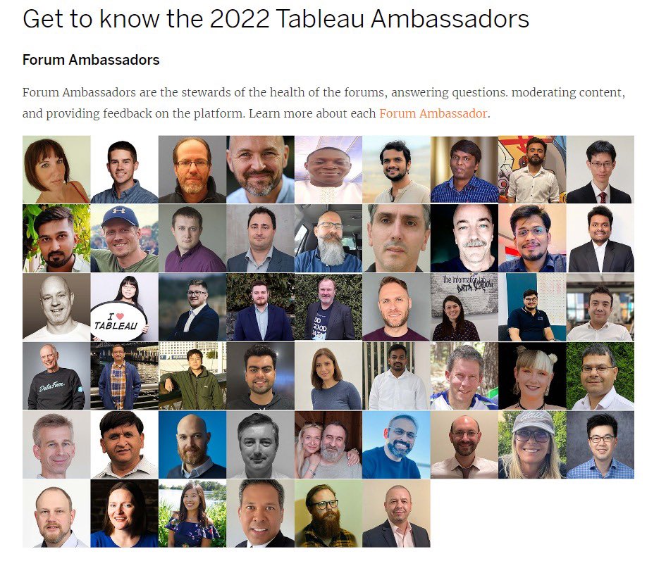 CJiwani's tweet photo. I’m honoured to be a Tableau Forum Ambassador 2022 in this cohort.
Feeling privileged to be a part of this community.
Thank you #Tableau #DataFam 
Congratulations to All Tableau Ambassadors! 
Love @tableau 🤍 https://t.co/phyG0DfLAQ