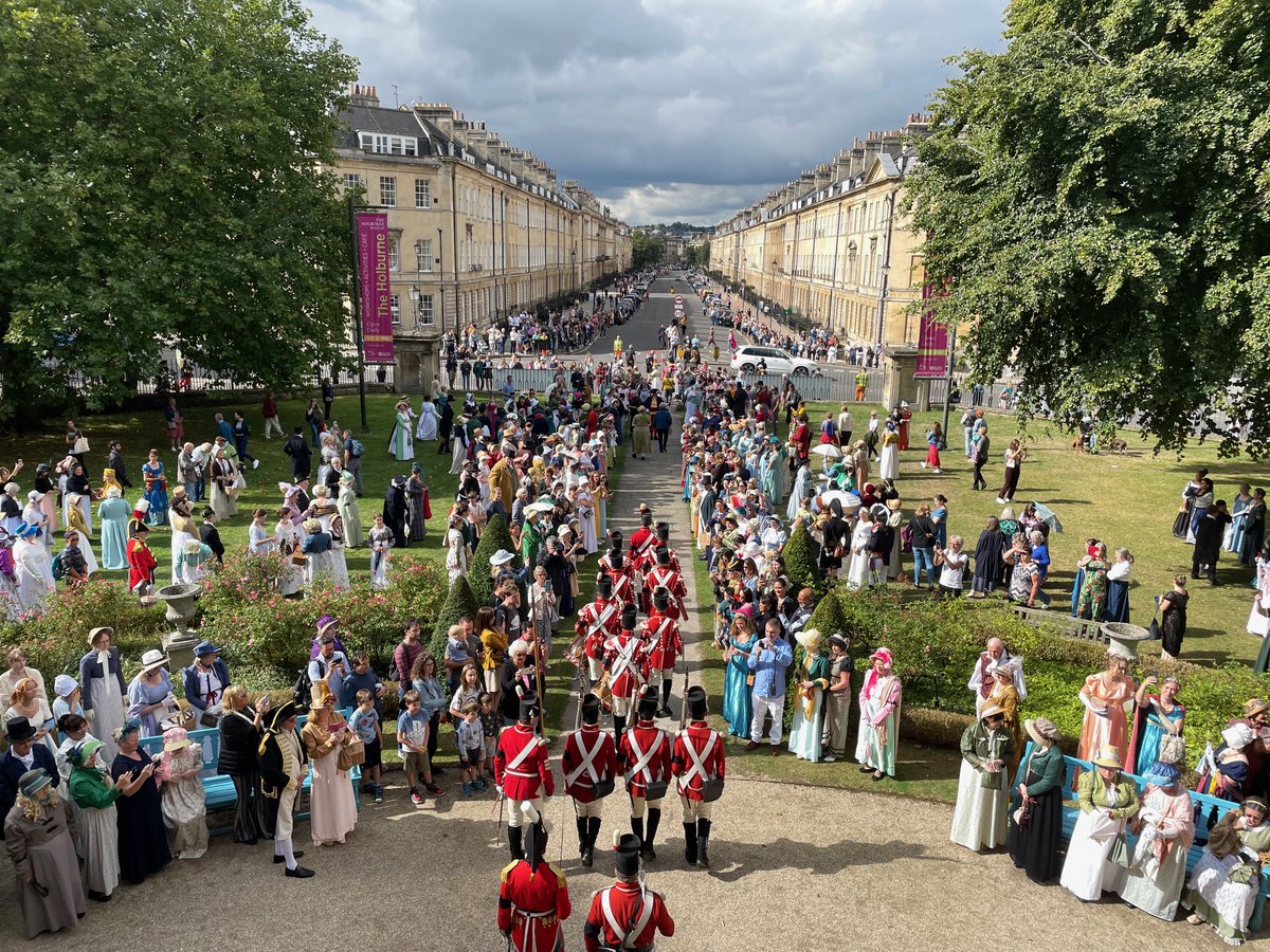 JaneAustenBath's tweet photo. Setting off on a record-breaking Jane Austen festival Promenade!
@visitbath @VisitBritain @bathbid #janeausten https://t.co/OqSXNDm71y