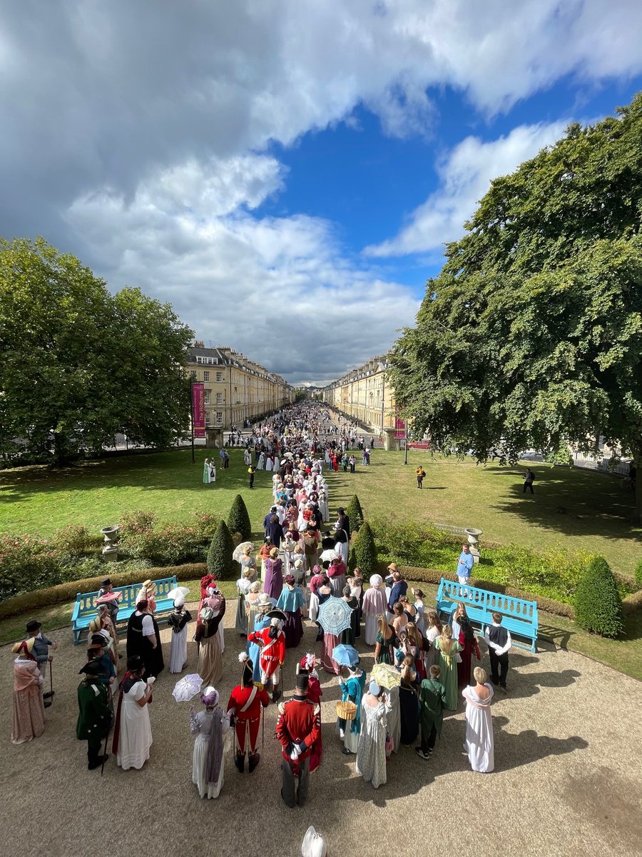 JaneAustenBath's tweet photo. Setting off on a record-breaking Jane Austen festival Promenade!
@visitbath @VisitBritain @bathbid #janeausten https://t.co/OqSXNDm71y