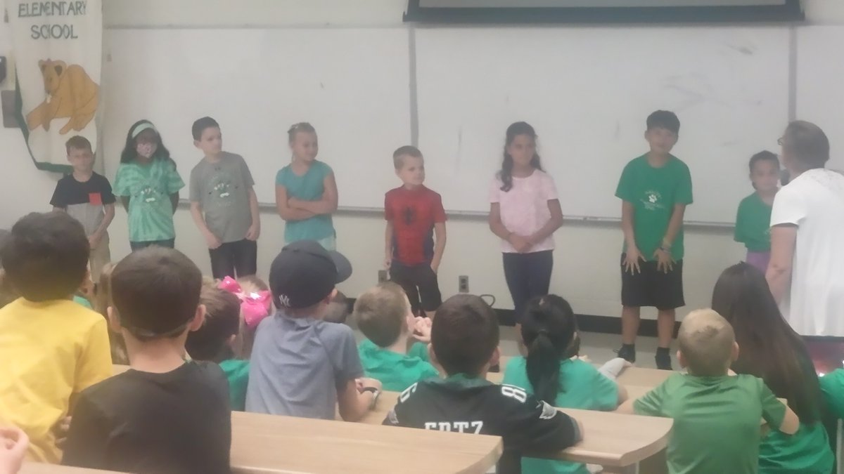 MrsGraceGreen's tweet photo. We had our first pride assembly on Friday!  Congratulations to our student (Spiderman) who answered the first question of the year correctly! ❤️🦁🐸 #Glenwoodrocks https://t.co/NfJ0mejFJ4
