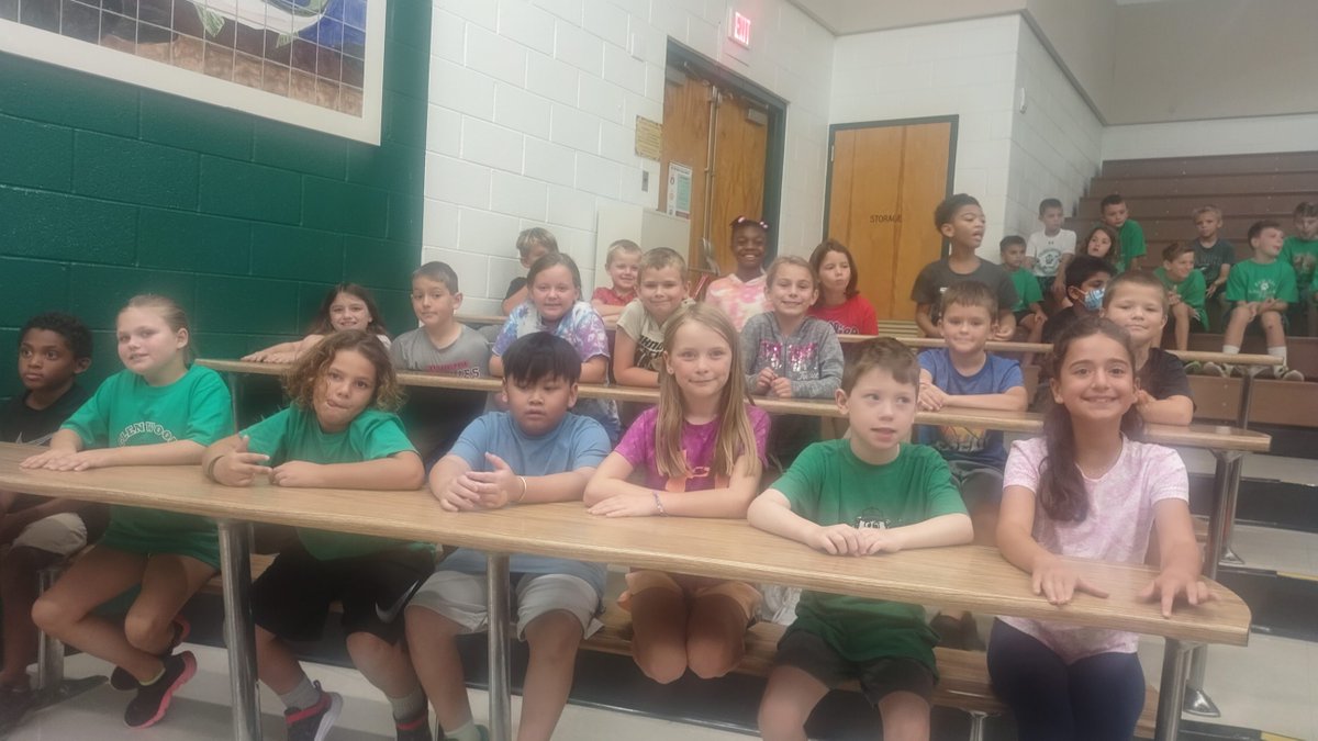 MrsGraceGreen's tweet photo. We had our first pride assembly on Friday!  Congratulations to our student (Spiderman) who answered the first question of the year correctly! ❤️🦁🐸 #Glenwoodrocks https://t.co/NfJ0mejFJ4