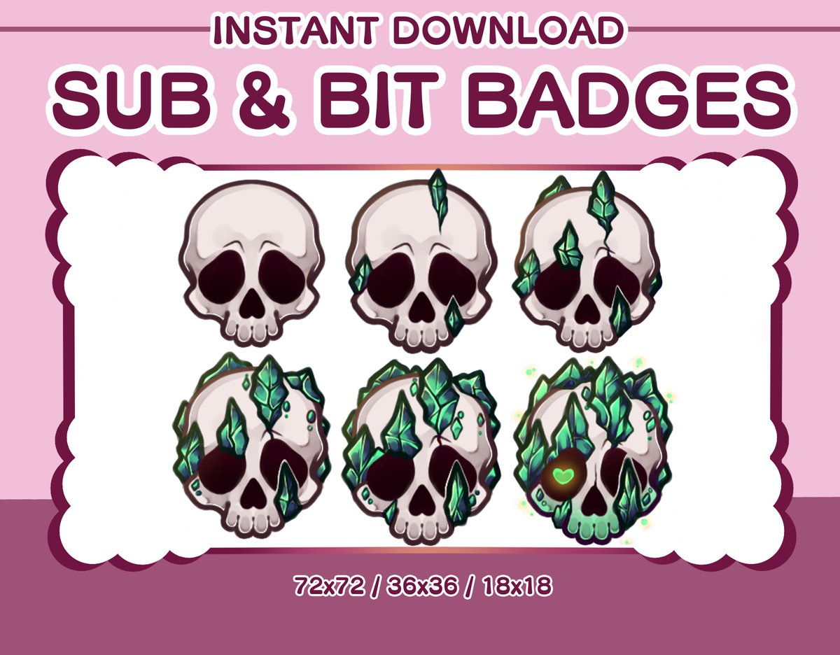art_ioni's tweet photo. Halloween Crystal Skull sub/bit badges avaliable in 5 colours variants on my Etsy 
[https://t.co/J5F6cVkKpm]

#twitch #twitchstream #halloween #stickers #subbadges #twitchbadges #bitbadges #badge #skull #twitchgraphics #emoteartist #emote #twitchemote https://t.co/IH9HswgwVl