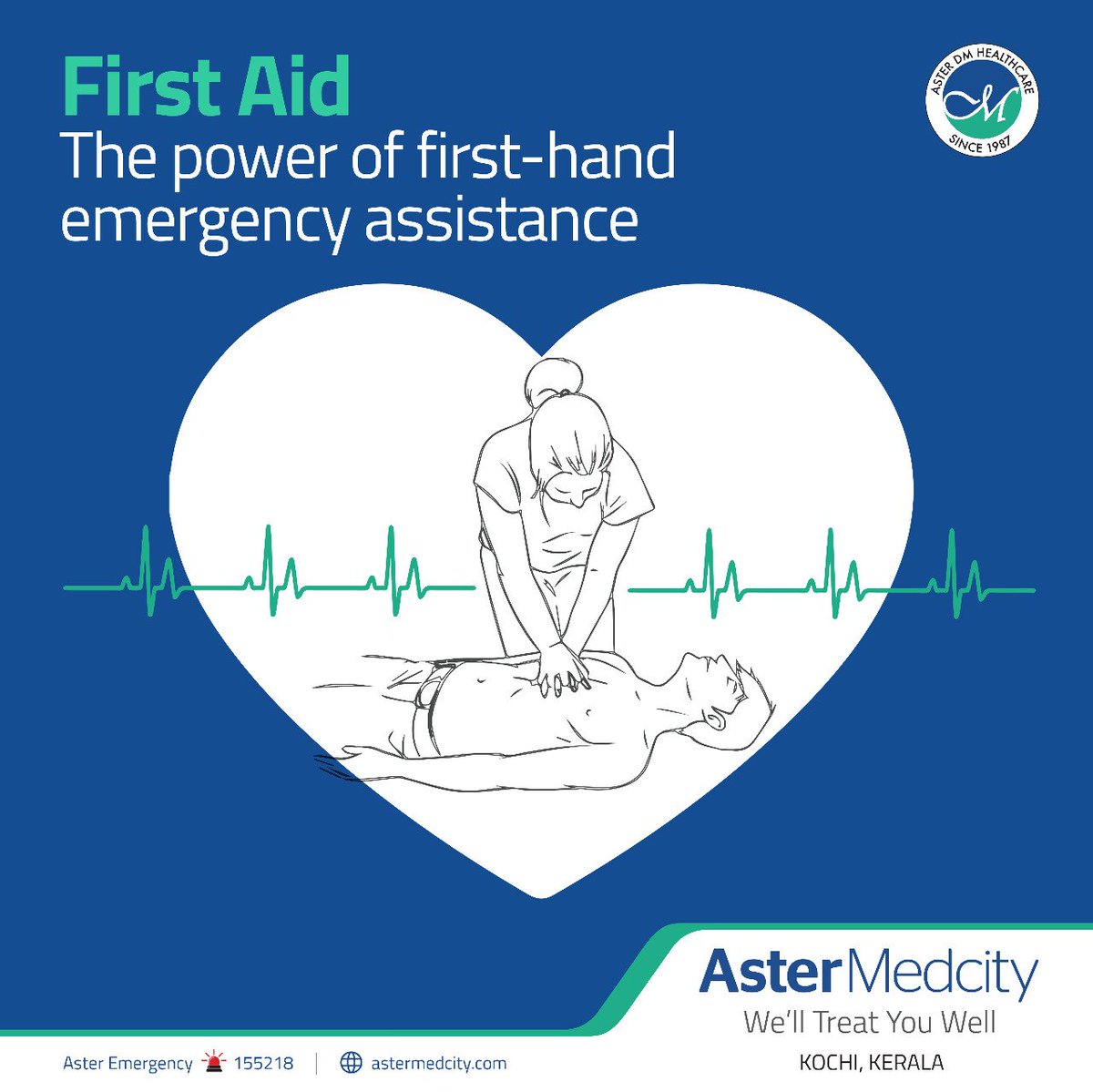 AsterMedcity14's tweet photo. On this #WorldFirstAidDay, be well equipped with the knowledge of first aid to save lives. Be a BeFirst Warrior with Aster Medcity!
.
#BEFIRST #Firstaid #befirstbefast #befirstresponder #pledgetosavelives #emergency #accidents #medicalemergency #AsterMedcity #Aster #kochi https://t.co/twutnwXBNu