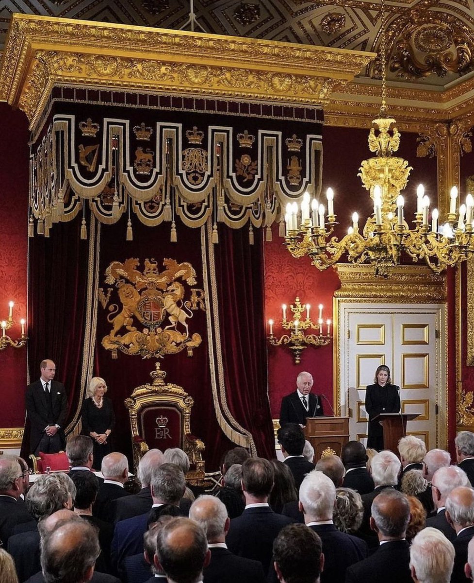 Charles III has been formally declared King at St James’s Palace, a centuries-old tradition. 

King Charles has made a declaration with his wife Camilla, the Queen Consort, and his son William the New Prince of Wales. 

God Save The King 👑