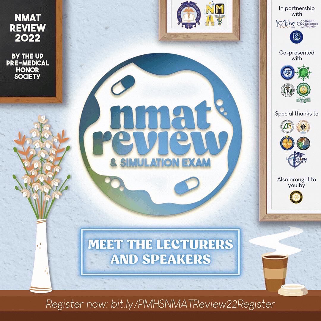 UPPMHS's tweet photo. Grab yourself a hot drink ☕️ and a dessert 🍰 because we can’t espresso how much we’ve been waiting for this! 🤩

Meet our lecturers, professors, and speakers for the NMAT Review 2022 &amp; Simulation Exam. (1/5) https://t.co/ldT4shAmmA