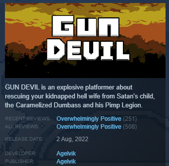 goddamn, "overwhelmingly positive", never expected to see something like this lol. thank you all for playing!