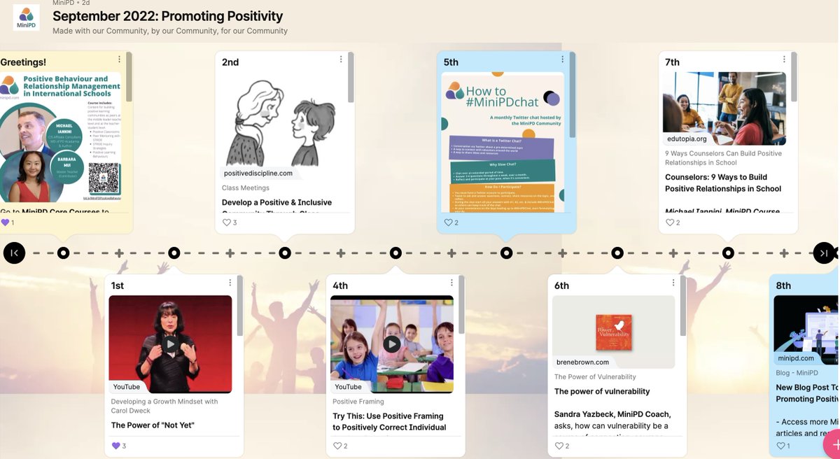 MyMiniPD's tweet photo. 📆 Check out the co-created #MiniPDCommunity September daily action calendar for ideas and resources to Promote #Positivity in your context: https://t.co/JR3jLm8vWf https://t.co/8iVPj5ODhc