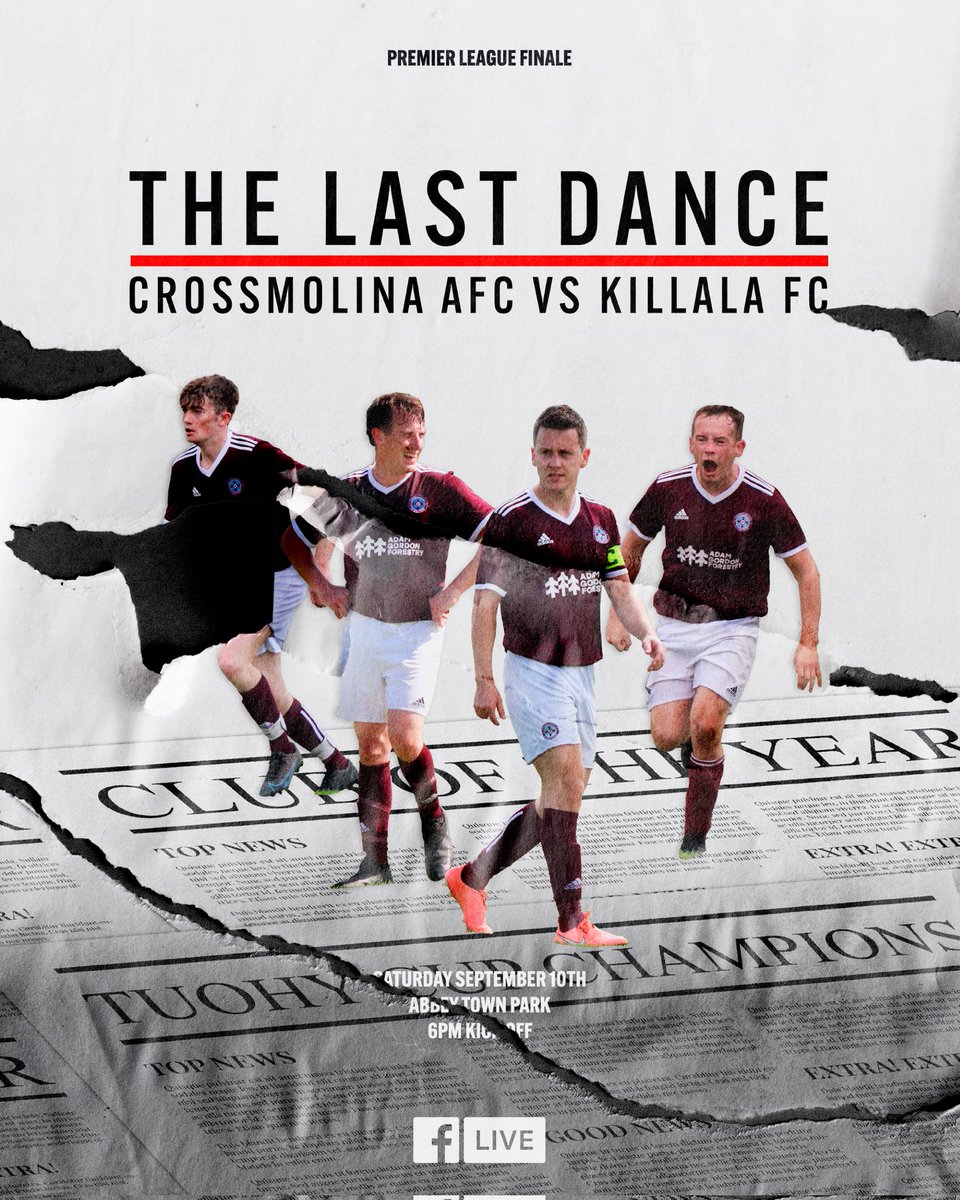 Crossmolina A.F.C (@crossmolinaafc) on Twitter photo ๐ง๐ต๐ฒ ๐๐ฎ๐๐ ๐๐ฎ๐ป๐ฐ๐ฒ: The final game of the season is upon is with the Premier League title hanging in the balance. Kick off vs <a href="/killalafc/">Killala AFC</a> will take place at 6pm sharp in Abbeytown โฝ๏ธ #MFL22 <a href="/mayo_soccer/">Mayo Soccer News</a> <a href="/mayoleague/">MayoFootballLeague</a> ๐ง๐ต๐ฒ ๐๐ฎ๐๐ ๐๐ฎ๐ป๐ฐ๐ฒ: The final game of the season is upon is with the Premier League title hanging in the balance. Kick off vs <a href="/killalafc/">Killala AFC</a> will take place at 6pm sharp in Abbeytown โฝ๏ธ #MFL22 <a href="/mayo_soccer/">Mayo Soccer News</a> <a href="/mayoleague/">MayoFootballLeague</a>