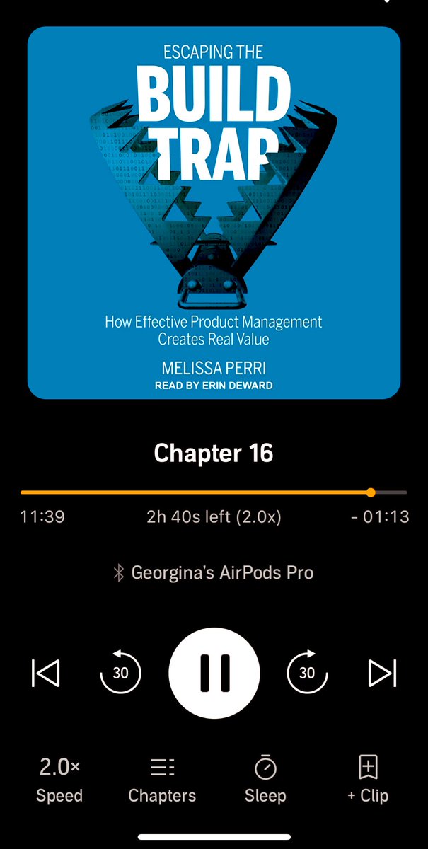 redefineED's tweet photo. 🏃🏼♀️ 6km #riseandgrind #workout
🎧 @MelissaPerri6’s #EscapingTheBuildTrap on @audible_com
💡 “It’s not up to the #customer to solve their own problems, it’s up to the #PM to ask the right #questions.”
#GoogleEI #product #productmanagement #womeninproduct #fitleaders #EdTech https://t.co/iOnwmcwEXb