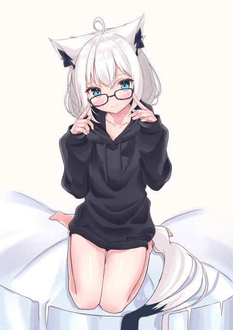 眼鏡フブちゃん描いてます!可愛い! 