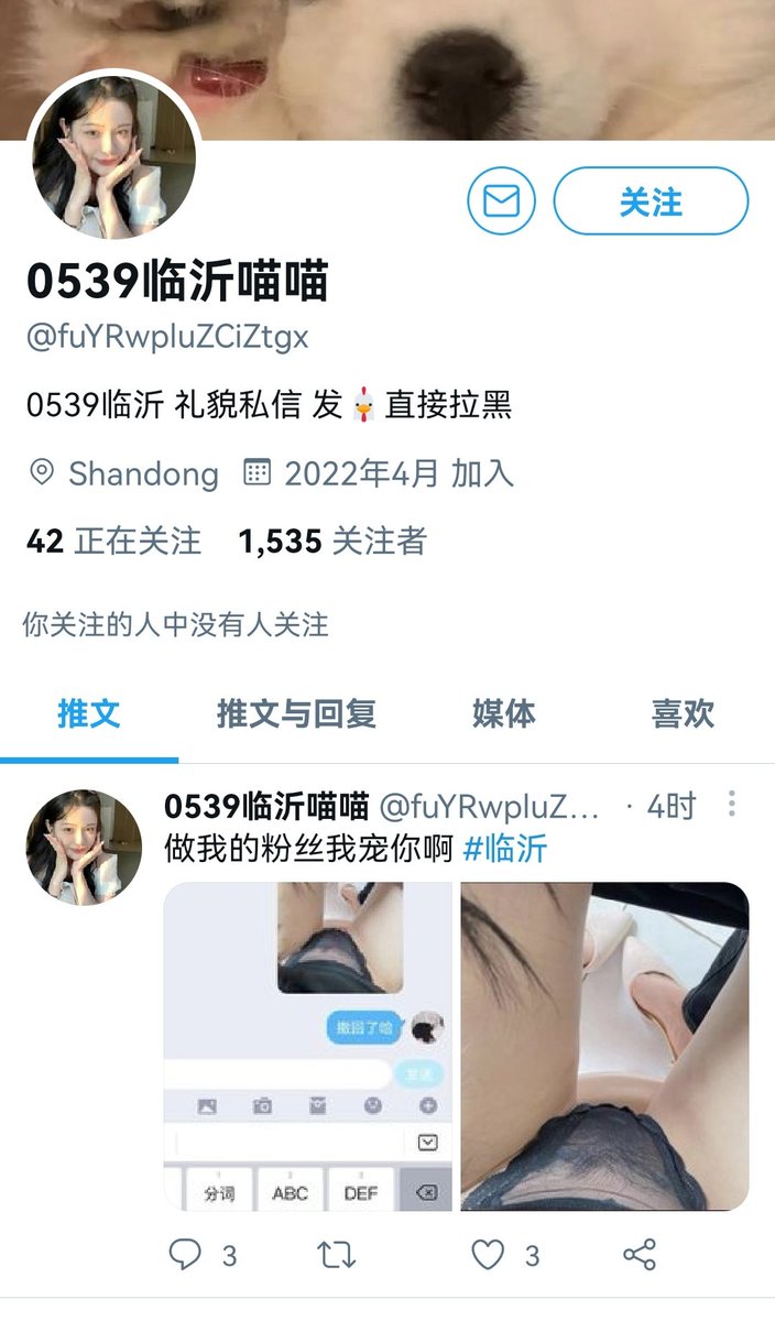 Elonsparrown1's tweet photo. 这个 @0539临���喵喵  就是之前的小鱼块 换个马甲又出来骗人了 https://t.co/ApKaxz851v