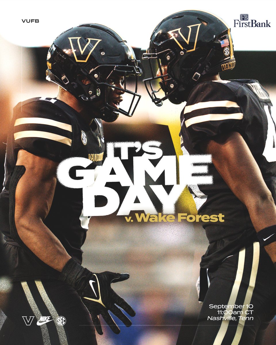 VandyFootball's tweet photo. IT'S GAME DAY!

#AnchorDown https://t.co/mP9IoBDxXO