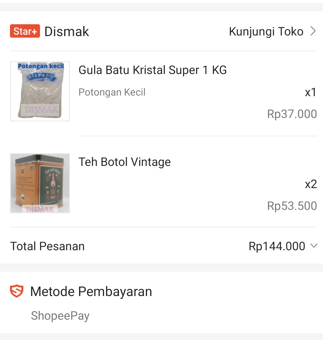 Dah langsung check out 2 kaleng wkwkw. Dismak ini toko kesayangan bgt segala macam merek teh punya.