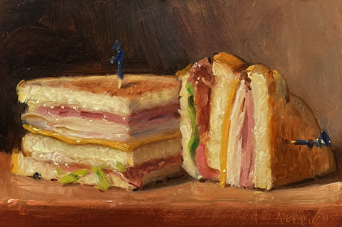 My oil painting of a Club Sandwich