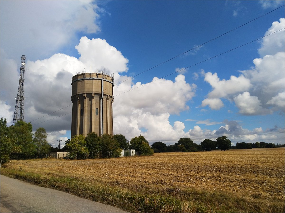 JennyA_Rawson's tweet photo. Two peregrine's on water tower near Heveningham Hall! poss adult and juv #suffolkbirds @suffolkwildlife #cyclebirding https://t.co/OQzzSXUZwc