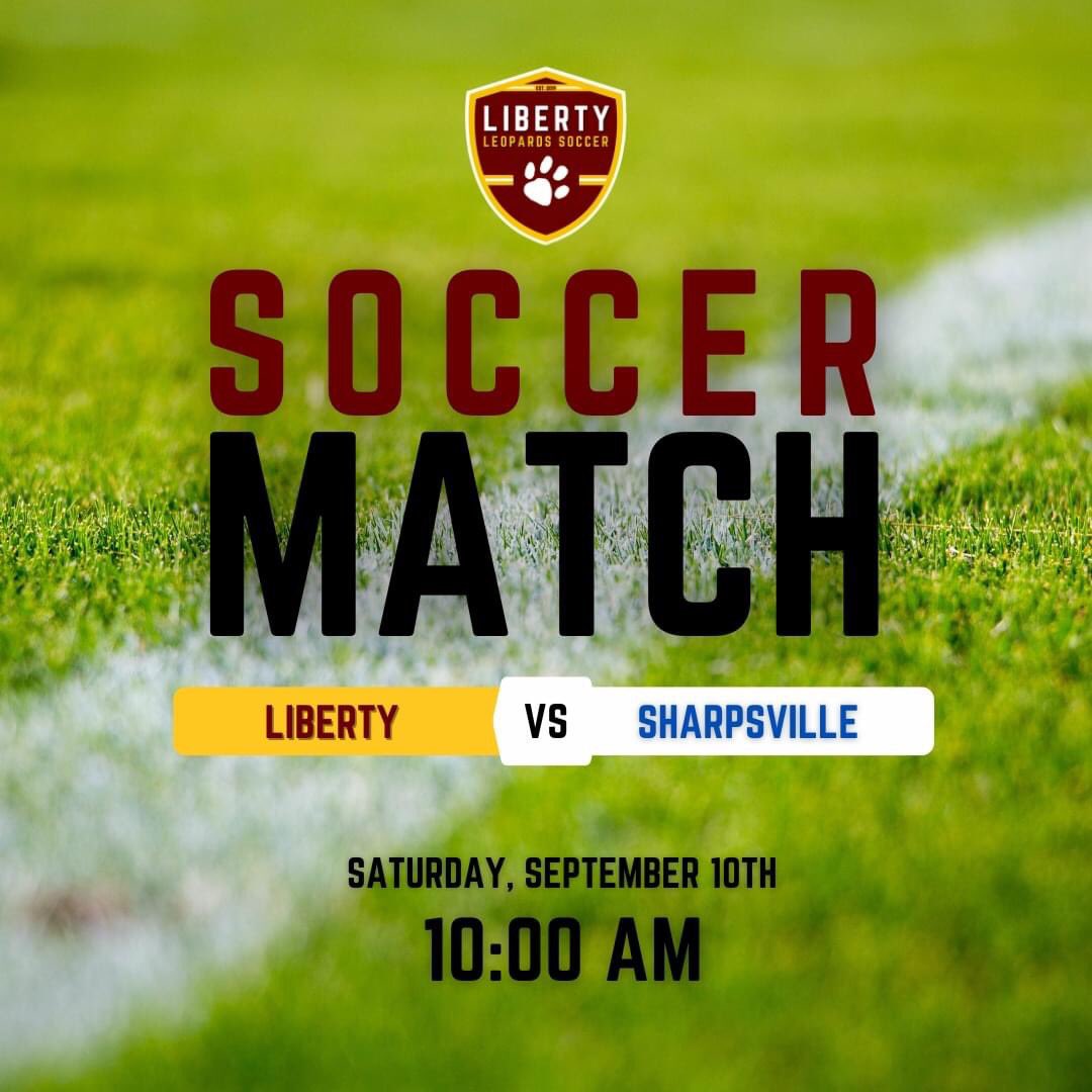 MATCH DAY || This morning, the Leopards (2-3-1) will continue a busy week as we face the Sharpsville Blue Devils (2-1-1) for our third home game of the season.

#GoLeopards