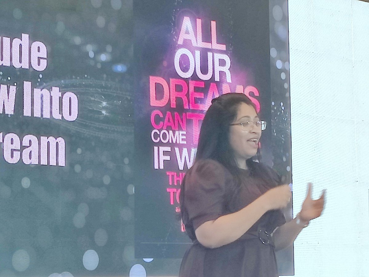 . Brinda, motivational speaker on Dreams are always unique and you believe them" in the session "Achieving breakthrough Success by Dreaming, Daring and Delivering"
<a href="/KarthikPMO/">Karthik Ramamurthy</a> <a href="/TNBrinda/">Brinda TN</a> 
#sangamam22 #PMICHENNAI #PMICC #pminstitute