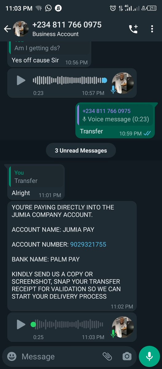DRock_P's tweet photo. Please is this JUMIA company account? 
This man want to sell SAMSUNG Smart TV (40 inches) @ 50k.

YOU'RE PAYING DIRECTLY INTO THE JUMIA COMPANY ACCOUNT.

ACCOUNT NAME: JUMIA PAY

ACCOUNT NUMBER: 9029321755
 
BANK NAME: PALM PAY 

KINDLY SEND US A COPY OR SCREENSHOT. https://t.co/BKpp3NQBHR
