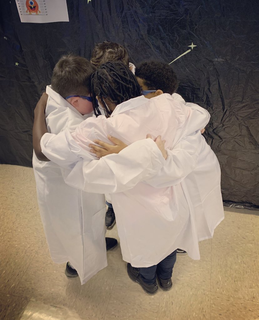 sparkingmagic6's tweet photo. Captured this sweet moment between my scientists today collaborating for their alien invasion reading breakout. Talking in secret so no one would find out their strategy. 

Moments like this is what makes the hard work worth it! 🥼 🧪 https://t.co/Mz0ZSEvIvK