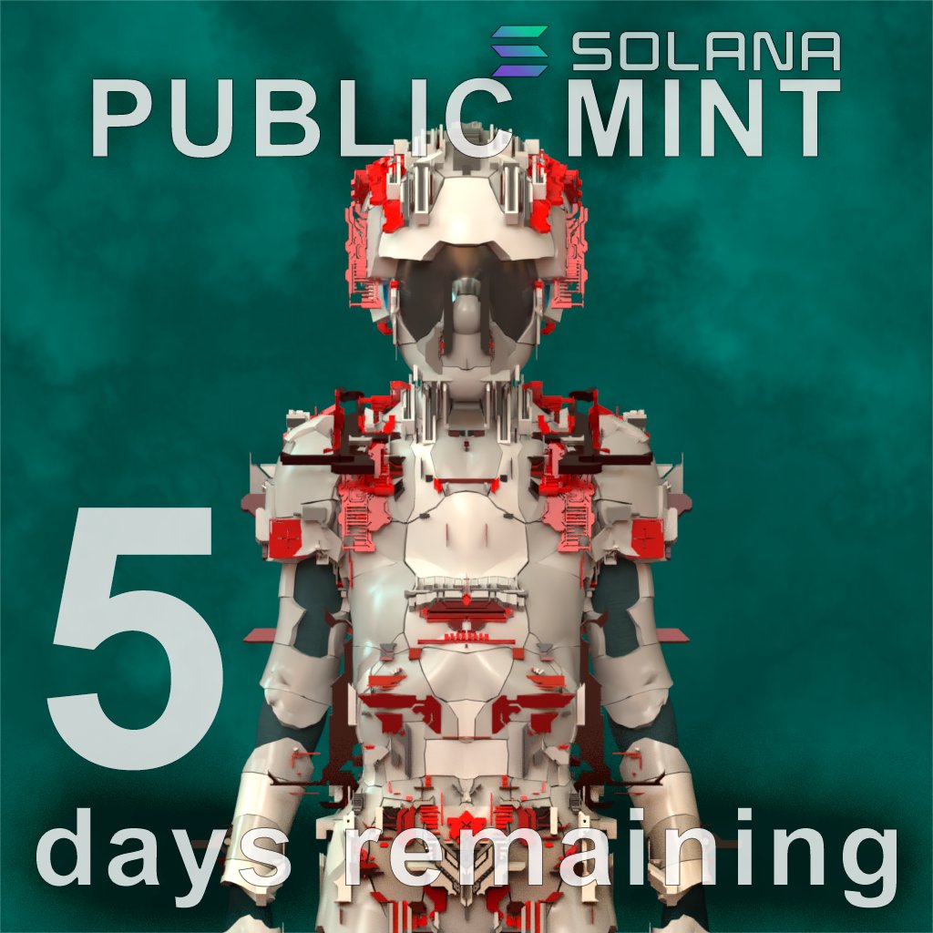 🛰️ #SolanaNFTs public mint - 5 days remaining ❤️
#NFTCommunity #freemint