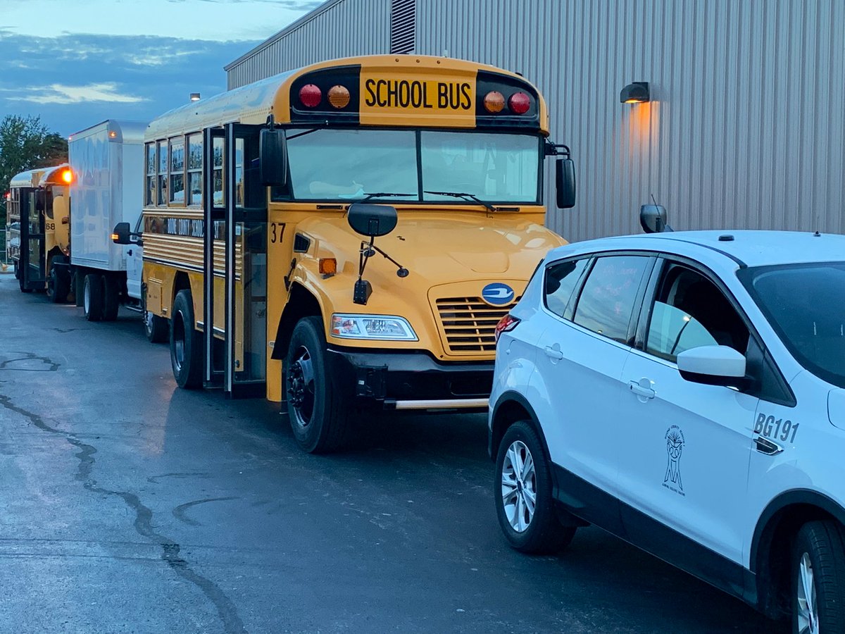 SuptTurner's tweet photo. Our transportation team is ready to go! Off to Perry Co! I am very thankful and proud of our students, staff, &amp; community for stepping up to help. @Boone_County https://t.co/d8Yt9L9AEI