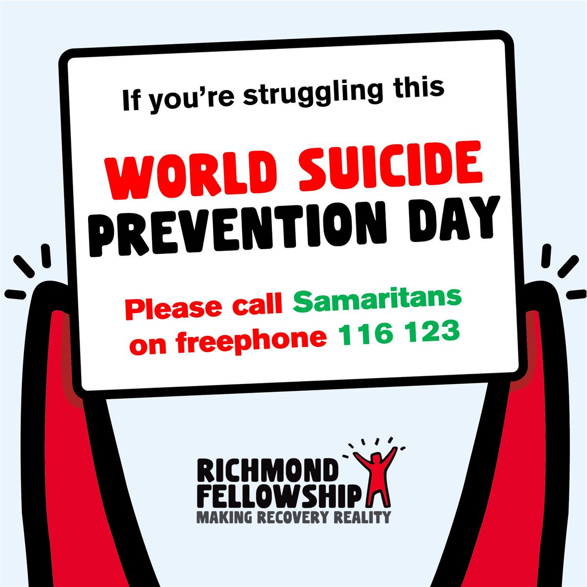 If you're struggling this #WorldSuicidePreventionDay, or any day, our services are here for you. There's also support available via <a href="/samaritans/">Samaritans</a> on freephone 116 123 which is available any time. Don't suffer in silence. #WSPD #WSPD2022 #mentalhealth