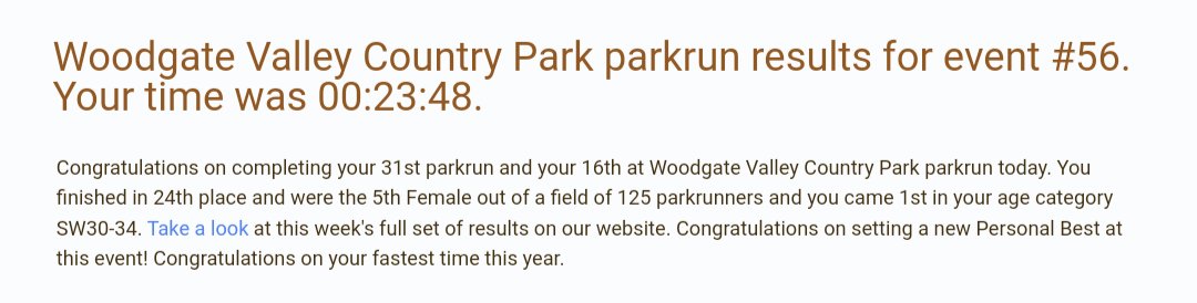 This one was for you ma'am 🥺

#loveparkrun #QueenElizabethII #parkrunPB

Thank you <a href="/Woodgateparkrun/">Woodgate Valley parkrun</a> <a href="/HorseyHill/">Horsey Hill</a> for providing normality in this strange time 🙏