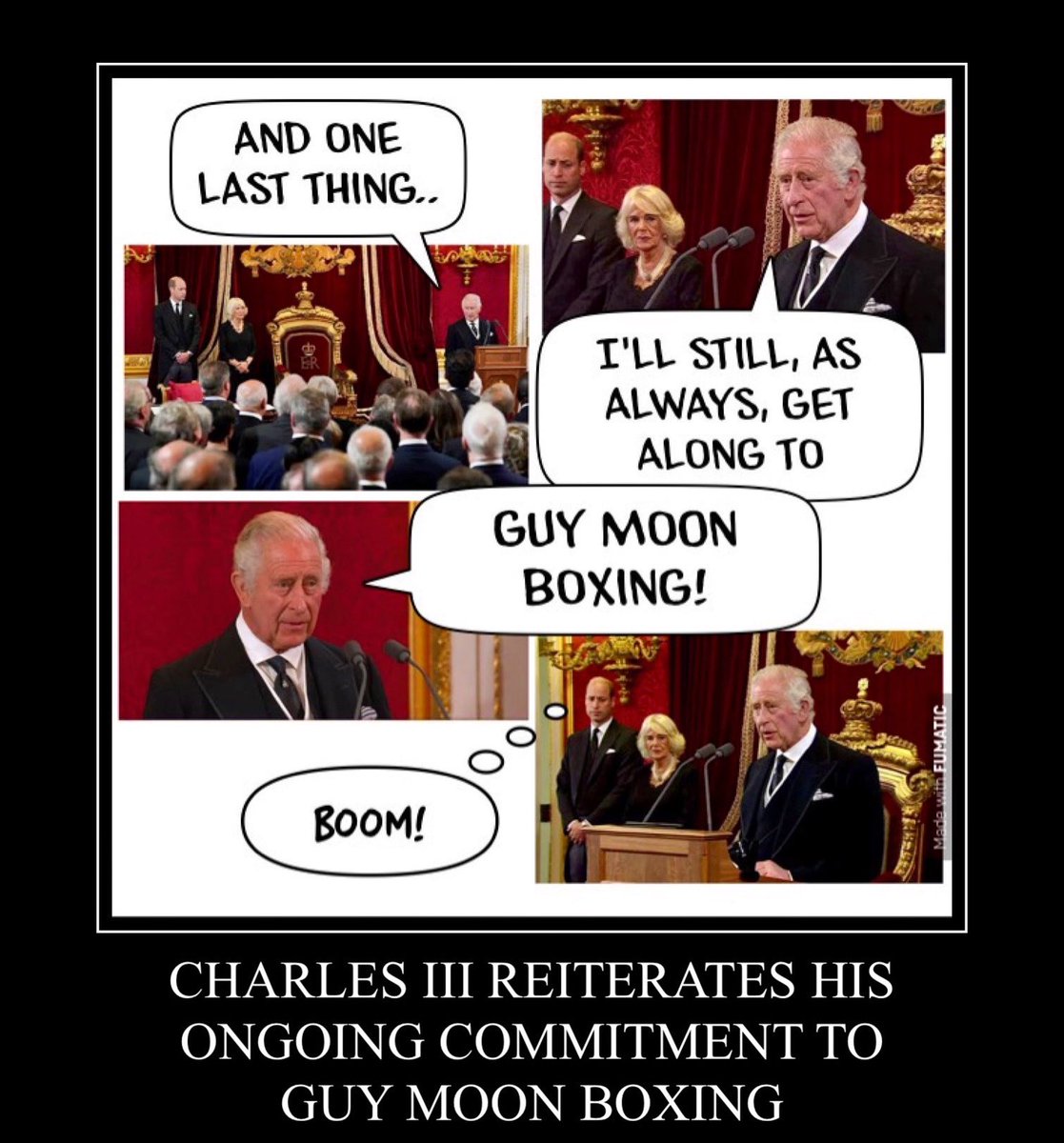 guymoonboxing's tweet image. Great to get a shoutout at the accession proclamation. Thanks. #boxing #kingcharles #AccessionCouncil #kingofengland #accessionproclamation #houseofwindsor #buckinghampalace #boxingnews #alburywodonga #QueenElizabeth #KingCharlesIII @BBCNews @ABCaustralia