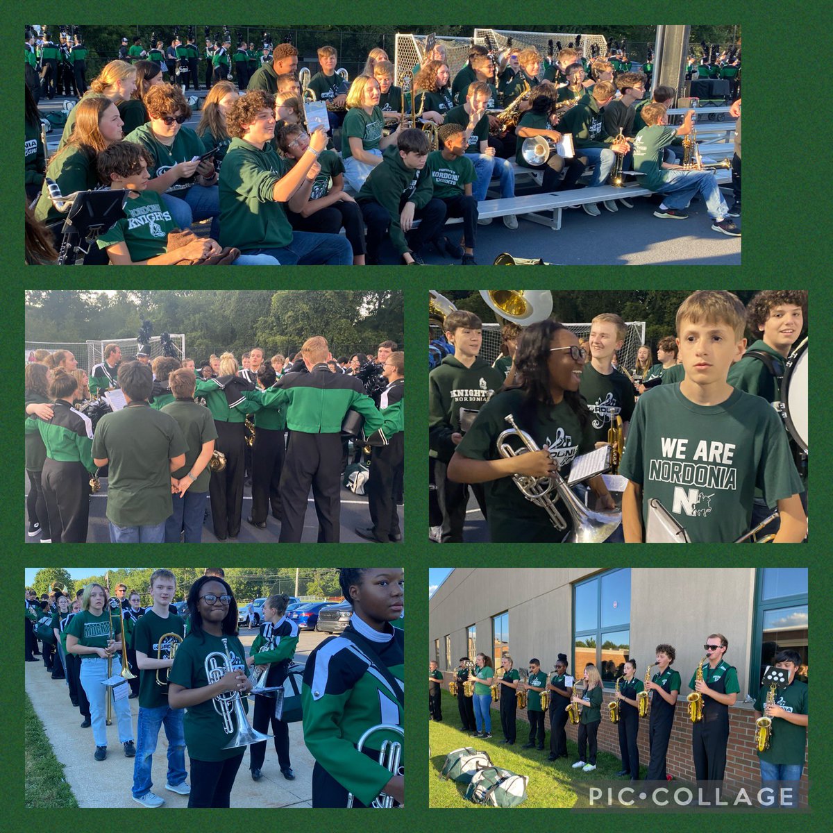 The 8th graders had a blast last night at the football game. Shout out to HS band for making them feel so welcome in our band family.  #NordoniaBandRocks #LoveTheseKids @BryanMSeward @NordoniaSchools @MSchrembeck