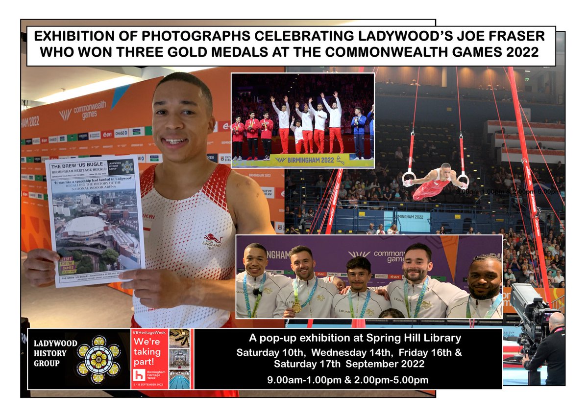 Three exhibitions in one…. Spread the word! <a href="/spring_hill_lib/">Spring Hill Library</a> #BHeritageWeek <a href="/JQDTbirmingham/">Jewellery Quarter Development Trust</a> <a href="/bbcwm/">BBC Birmingham & Black Country</a>  <a href="/birmingham_live/">Birmingham Live</a> <a href="/BhamCityCouncil/">Birmingham City Council</a> <a href="/birminghamcg22/">Birmingham 2022</a>