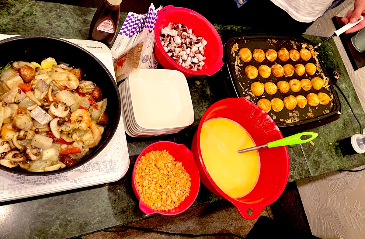 今宵は友人のお店でたこ焼きパーティー!!! 