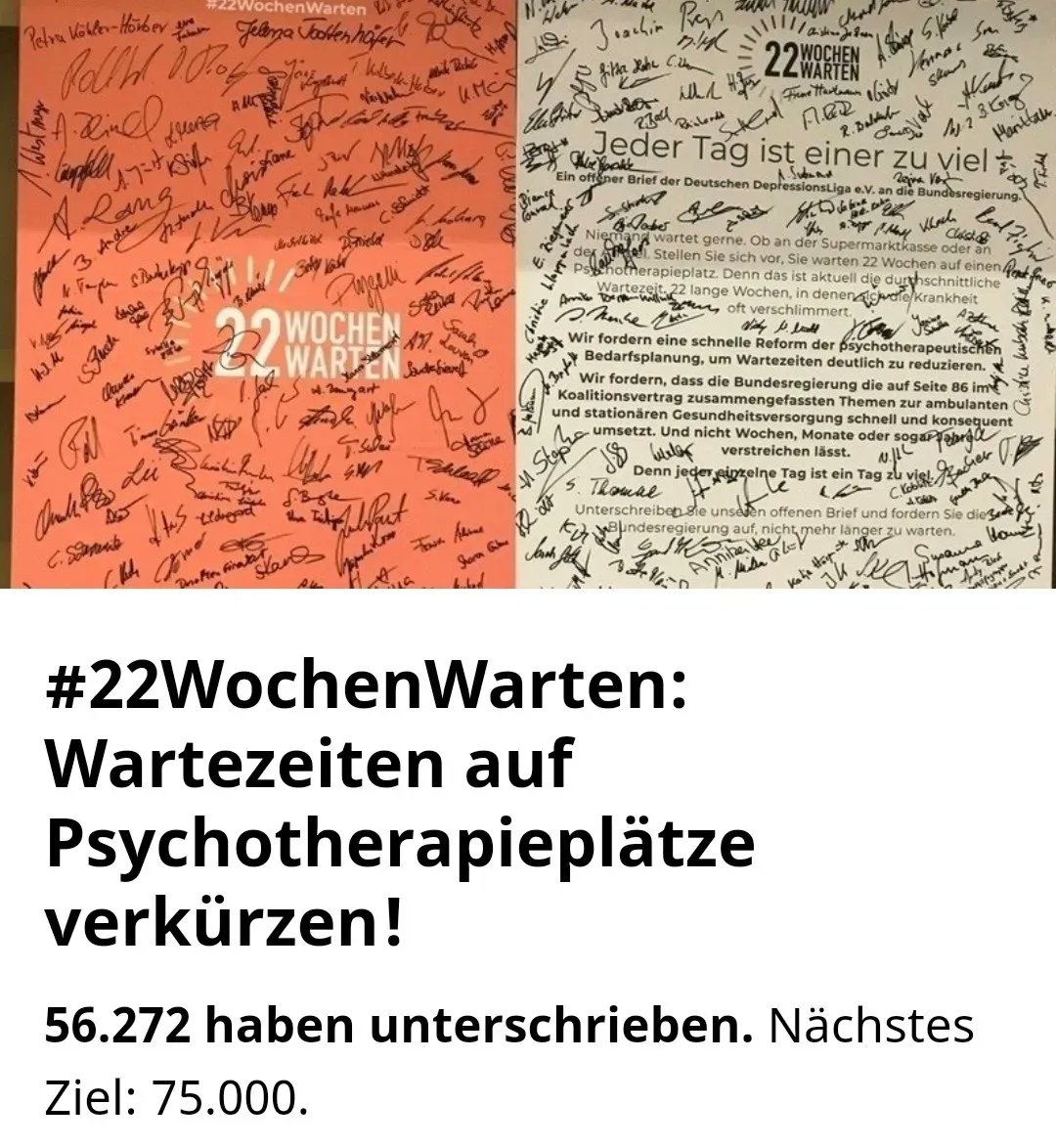 depressionsliga's tweet photo. Heute, 10. September, ist Welttag der Suizid-Prävention. In vier Wochen, am 10. Oktober, Welttag der Seelischen Gesundheit. Dann werden wir unsere Petition an die Bundesregierung übergeben. Bis dahin 100.000 Unterzeichner?
Link zur Petition: https://t.co/JfOj93X2Y9
#depression https://t.co/T3MxZiPDML