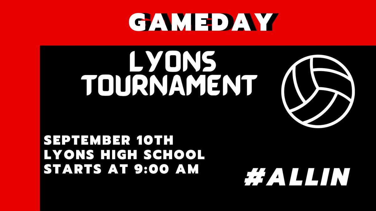 Good luck to JV volleyball at Lyons today! 🦅🏐