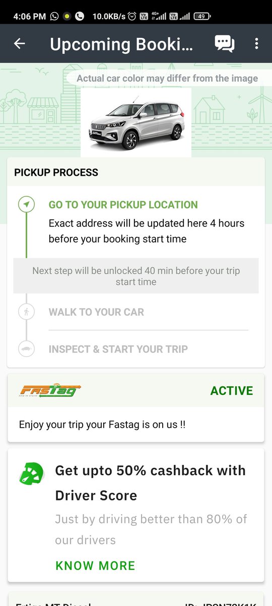 jaydeepbharakh4's tweet photo. I booked car for two days 11 and 12 sept on zoomcar and car is vitara brezza but today I got  mail and zoomcar application showing it is Ertiga, https://t.co/tWoLGFKXrB