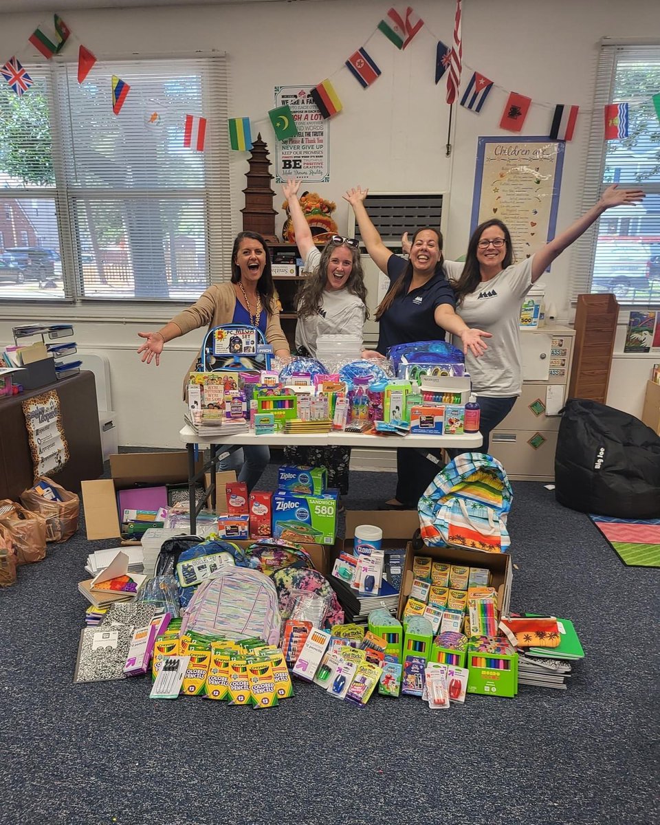 🐾 🐾 Langley Leopards are ROARing because of all the donated school supplies!
THANK YOU to our Community Partners - Analytical Mechanics Associates, Rock Church of Hampton and Langley Baptist Church! You ROAR! 🐆
💙 💙 💙 
 #WeAreHCS #langleyleopardsroar