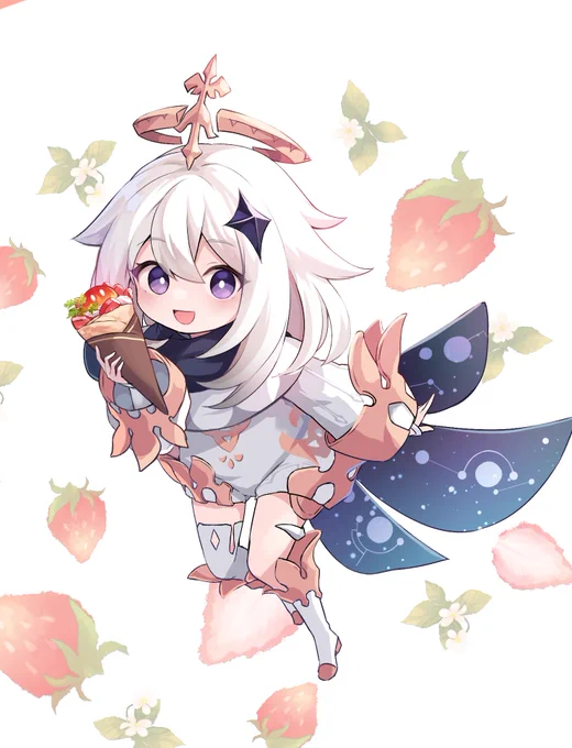 この前ラテアートしてもらえるカフェ行ってパイモン描いてもらった!スライムクレープまで再現してくれた('ω')スゴイ※くれぷさんが美味しく飲みました 