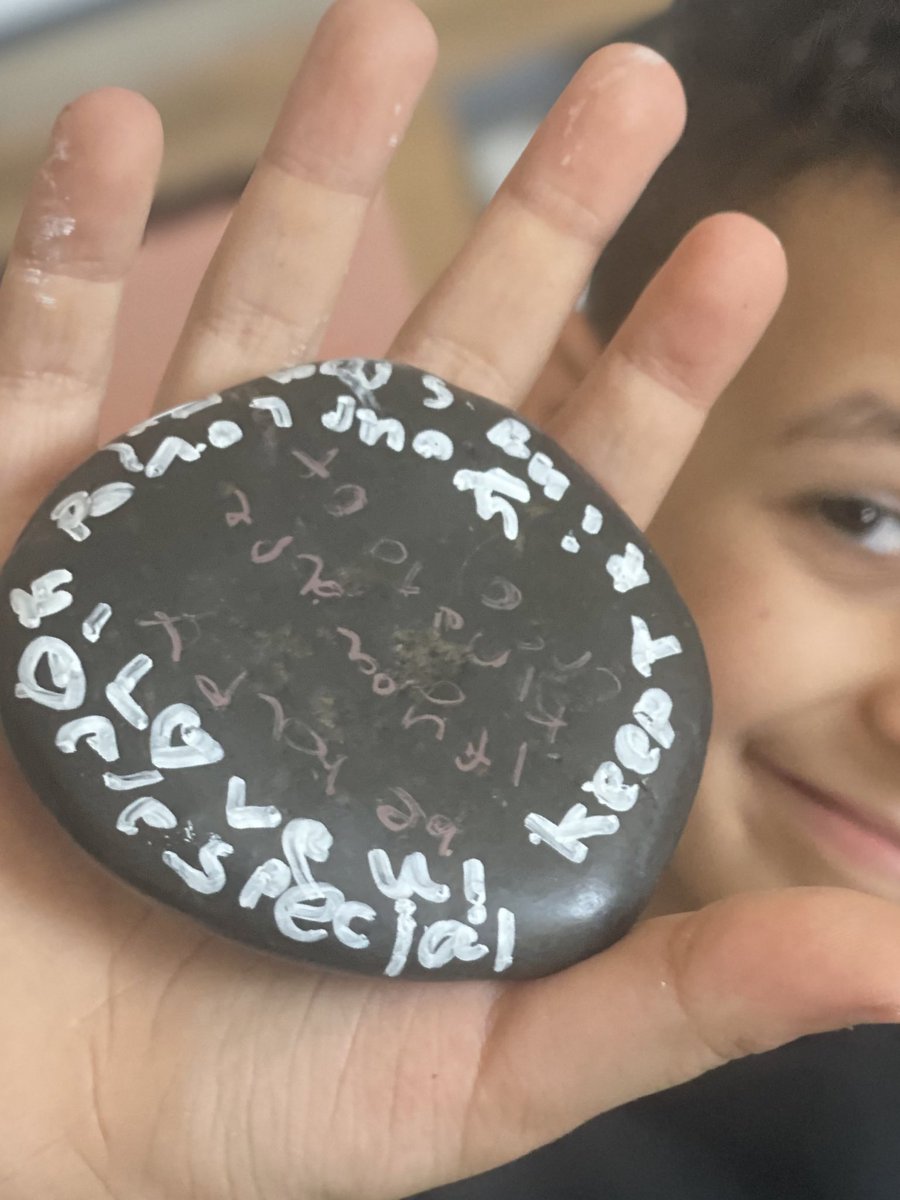 MsLaforet's tweet photo. Our week was filled with love, respect, and KINDNESS. It was only right for us to share that with the rest of our school by joining the #KindnessRocksProject. @maxwell_stangs, look out for latest additions to our school yard…coming soon! @HoffmanSartor https://t.co/z4syrX3xCr