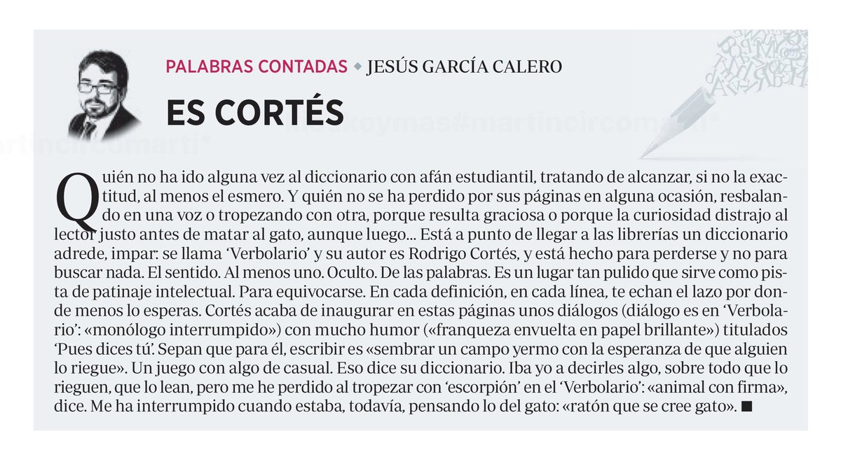 rodrigocortes's tweet photo. En las #PalabrasContadas de @caleroje, duelo de letras entre #Verbolario y #PuesDicesTú. ¡Gracias, Jesús! https://t.co/6WoLYsydTn