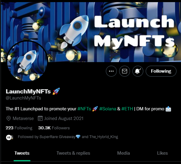 0xchetty's tweet photo. @LaunchMyNFTs LFG! 🚀🔥 https://t.co/L1bNgs0JPB